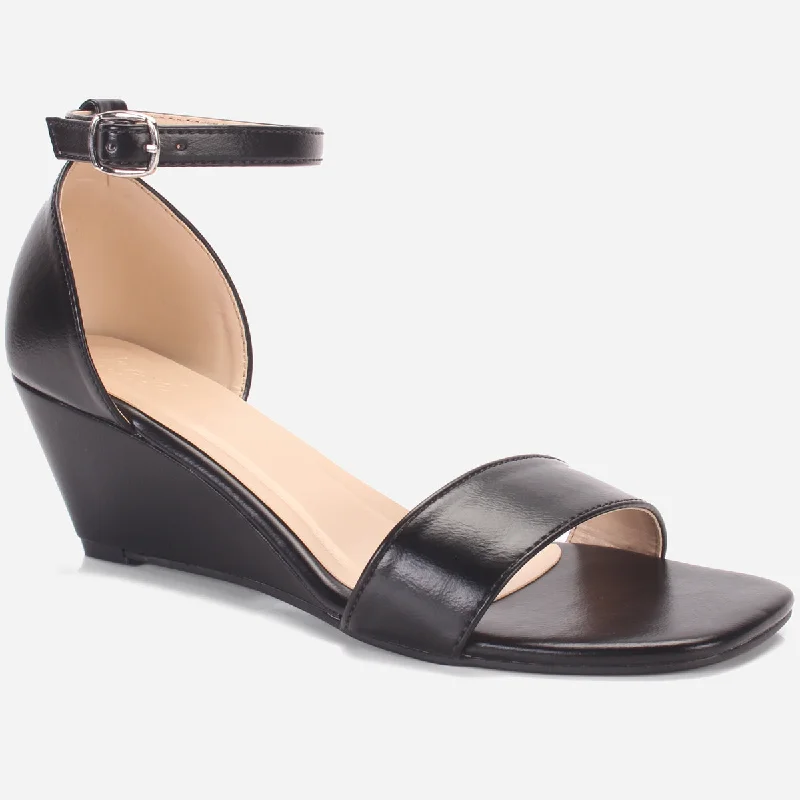 Women's "XAVIER" Wedge Heel Sandals Patchwork Shoe Aesthetic  