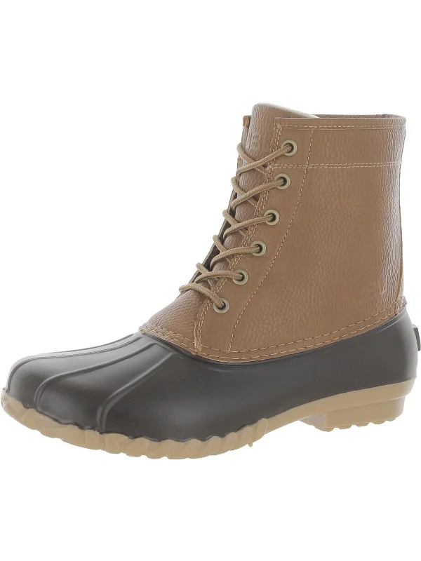 Maine Mens Faux Fur Lace-Up Winter & Snow Boots Suede Desert Boot 