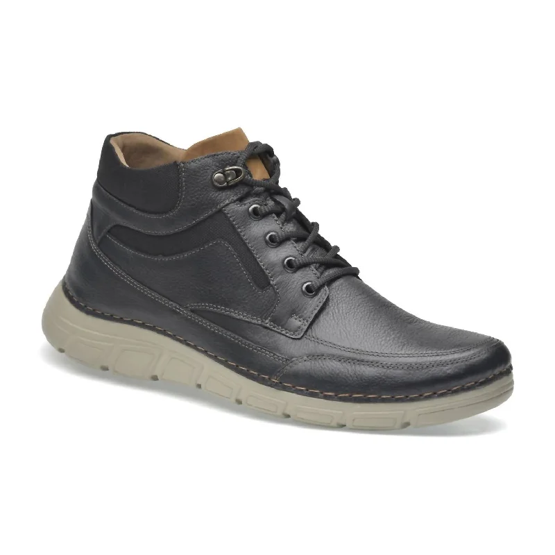 Men's Boots Leather Rock In Black Glow - in - the - Dark Shoe Design  
