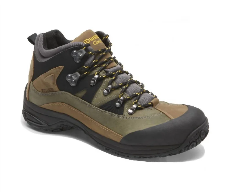 Men's Cloud Waterproof Boot In Green/grey Brogue Oxford Aesthetic 