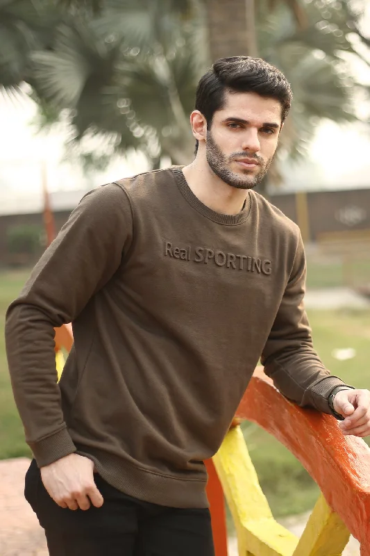 Mens "COLTER" Crew Neck Winter Pullover Sweatshirt Skateboarding Sneaker Style  