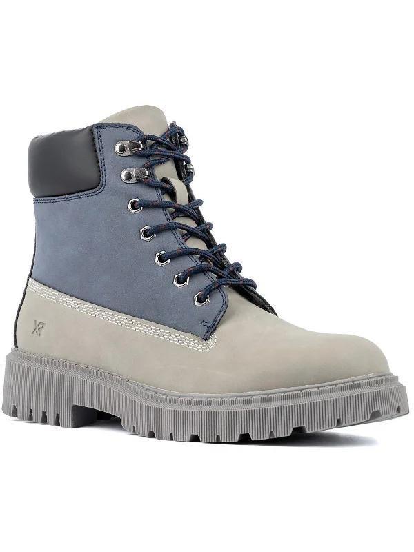 Mens Faux Leather Lace-Up Ankle Boots Slide Sandal Beach Style  