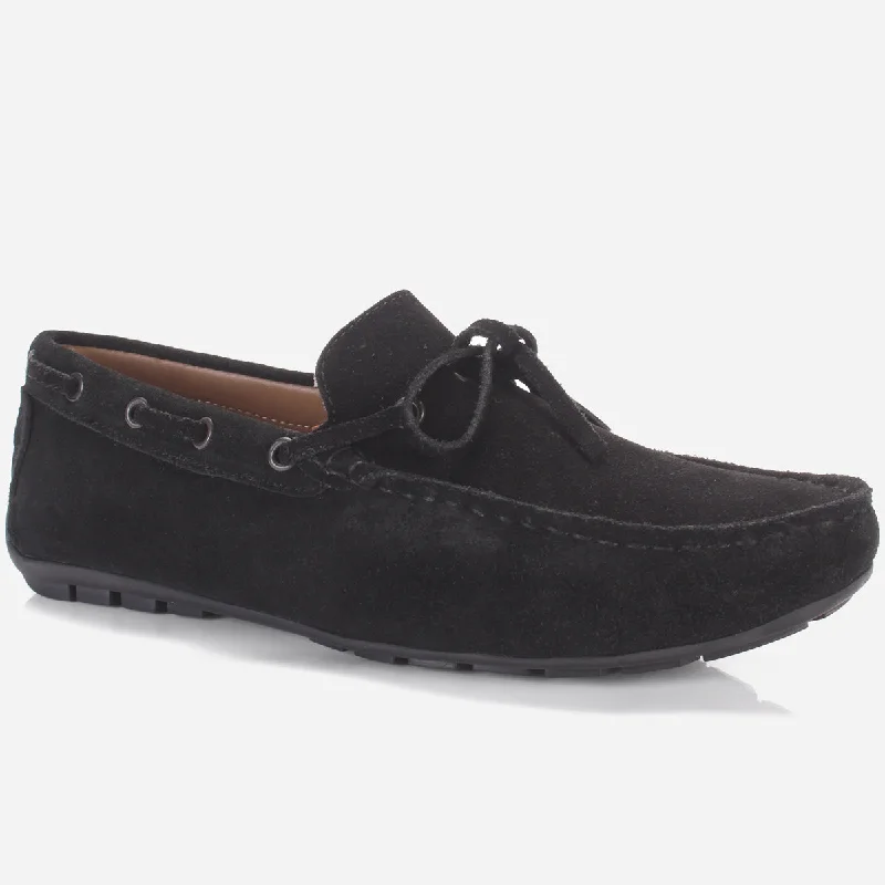Mens "HUXY" Leather Slip-ons Moccasins Victorian - Era Boot Style  