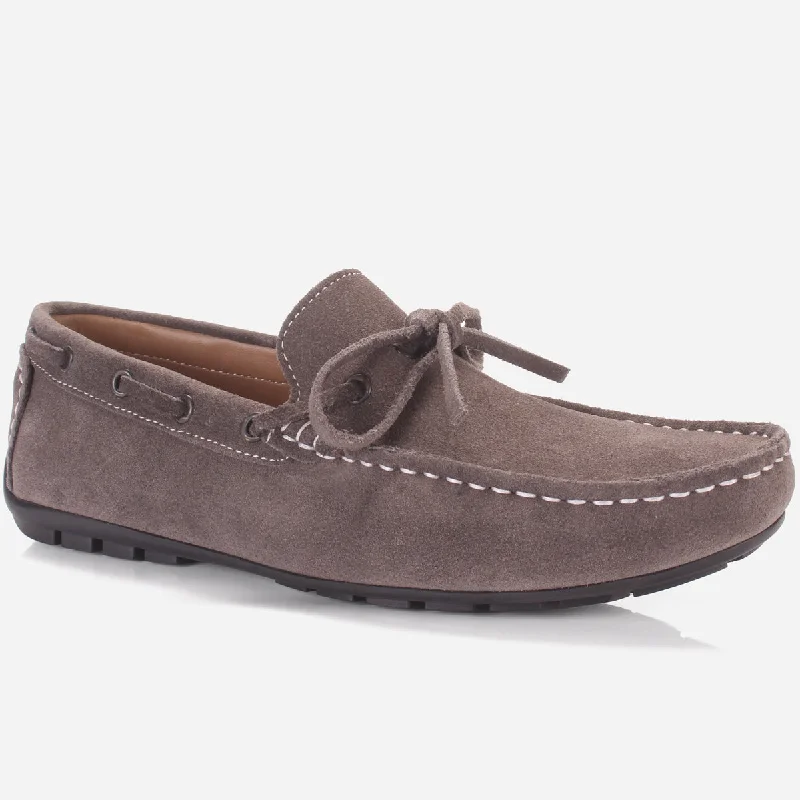 Mens "HUXY" Leather Slip-ons Moccasins Athleisure Derby Style  
