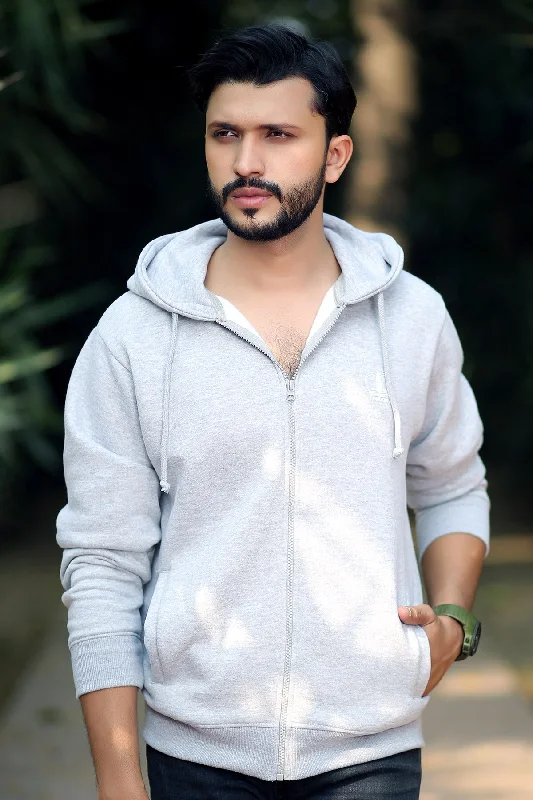 Mens "JAEYSHA" Winter Zipper Hoodie Everyday Open - Lacing Derby Look  