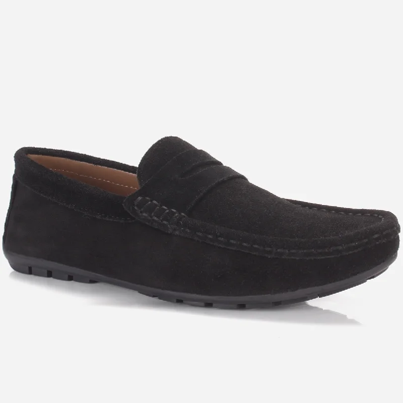 Mens "KIMS" Leather Slip-ons Moccasins Zip - Up Boot Style  
