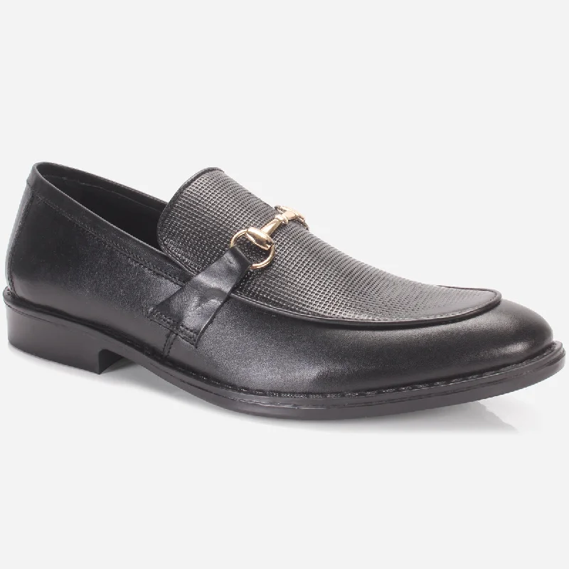 Mens "MEESAM" Leather Formal Slip-on Shoes Edwardian Shoe Look  