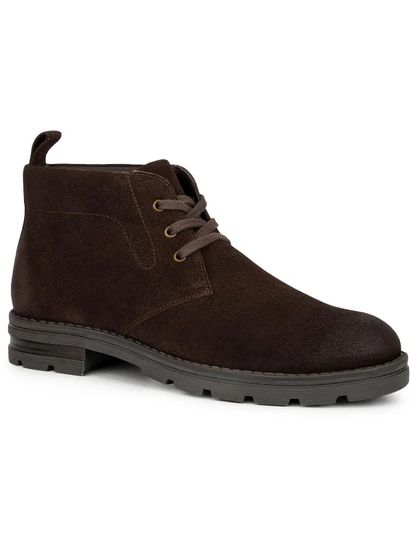 Mens Suede Lugged Sole Ankle Boots Tailored Oxford Style 