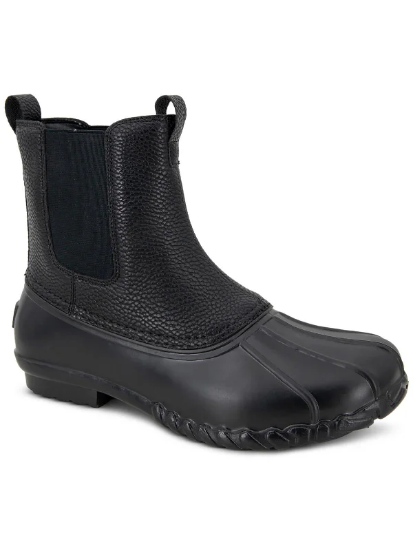 Milton Mens Faux Leather Outdoor Ankle Boots Chunky Platform Sneaker Style  