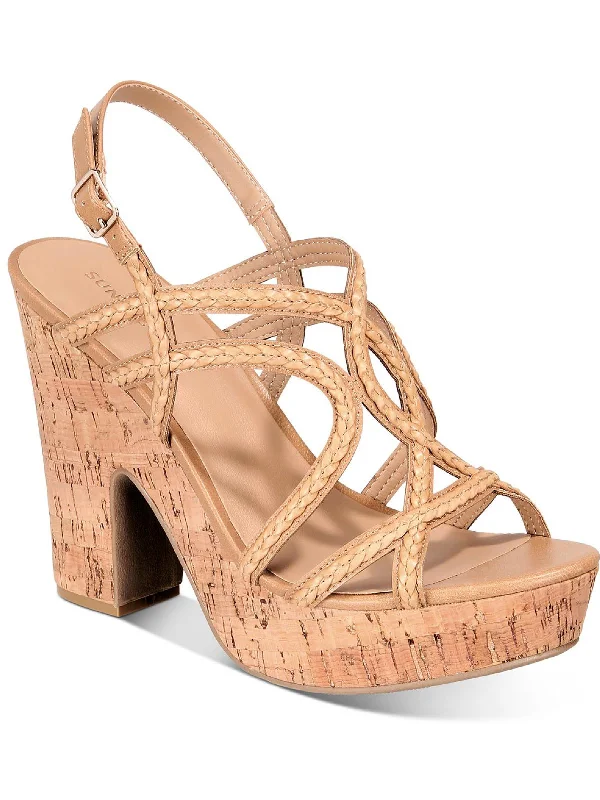 Nadiya Womens Cork Pumps Platform Sandals Ankle - High Military Boot Style  