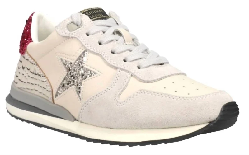 Rock Sneaker In Blush Multi Comfortable Derby Style  