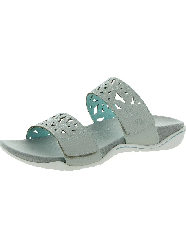 Wildflower Womens Faux Leather Slide On Slide Sandals Smart - Shoe Functionality Style  
