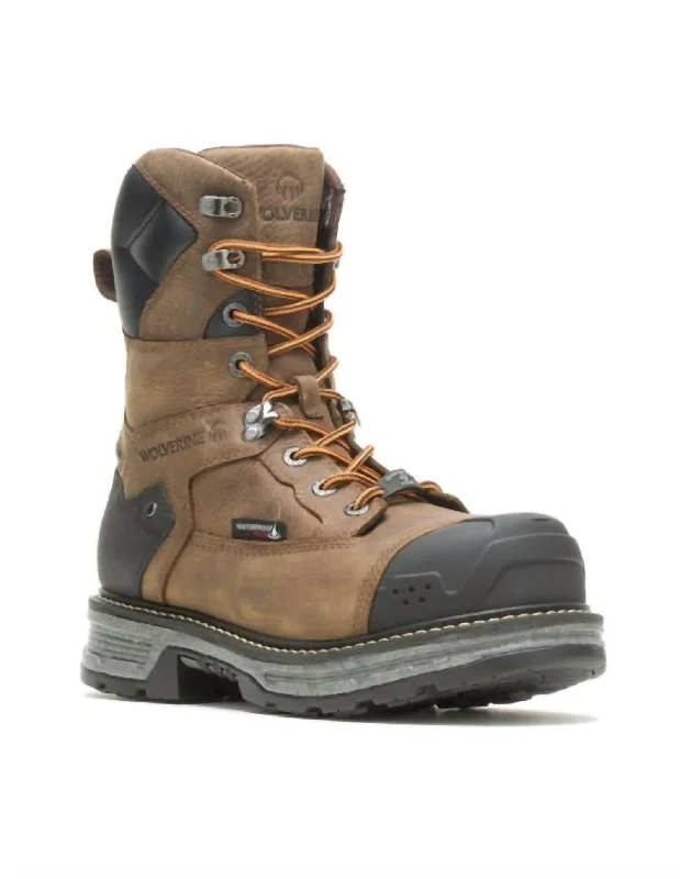 Wolverine Men's Hellcat Boot - Extra Wide In Brown British Gentleman Oxford Style  