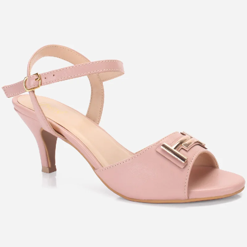Women "Dizzy" Ankle Strap Heel Sandals Striped Shoe Style  