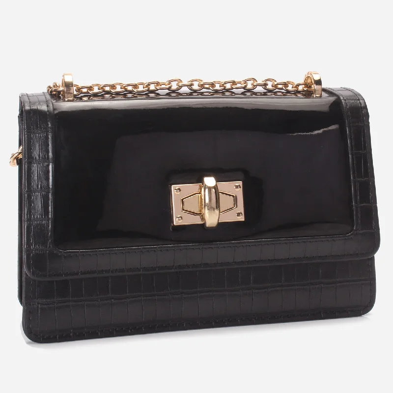 Women "NIAFIR" Stylish Chain Handbag Patchwork Shoe Aesthetic  