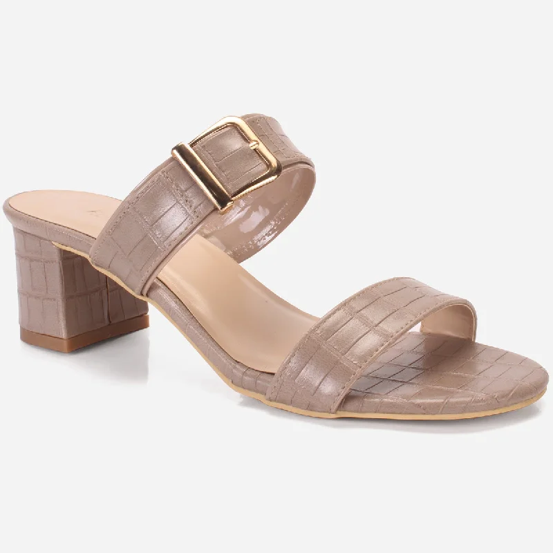 Women "PINKOLA" Block Heel Summer Sandals Elastic - Sided Chelsea Look  