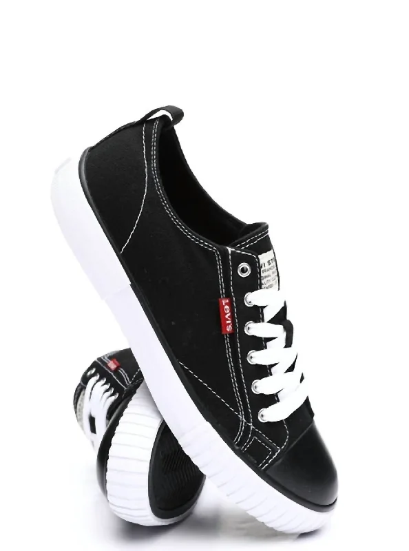 Womens Anika Casual Canvas Sneaker In Black Retro Basketball Sneaker Design  