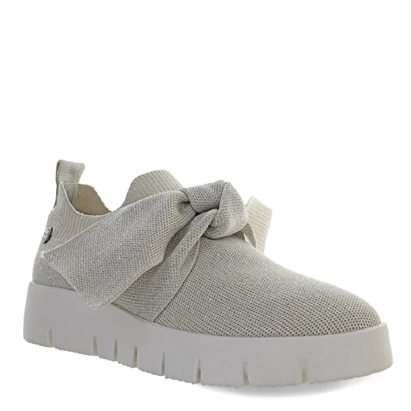 Women's Bernie Mev Fx Serenity Slip On Shoes In Nude Tech - Inspired Sneaker Look  