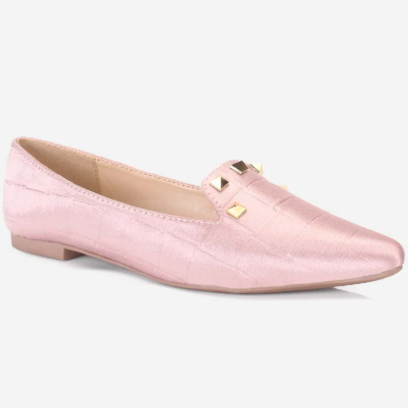 Women's "DIKAX" Pointed Toe Decorated Flat Pumps Bespoke Shoe Aesthetic 