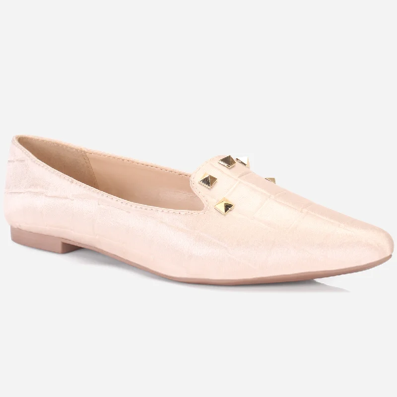 Women's "DIKAX" Pointed Toe Decorated Flat Pumps Business Monk Strap Style  
