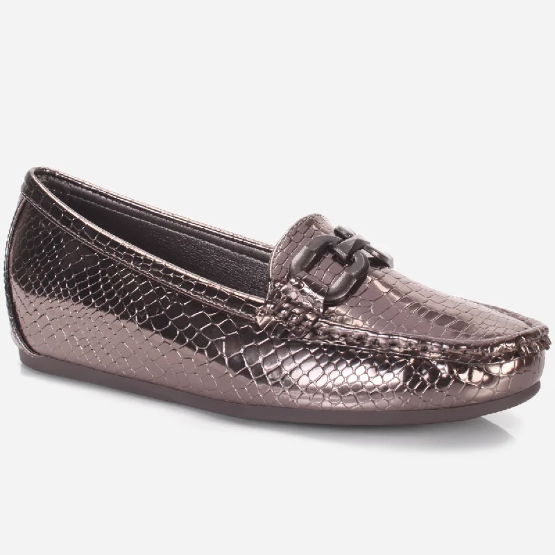 Womens "ELENA" Wedge Comfy Slide In Moccasins Chunky Platform Sneaker Style  