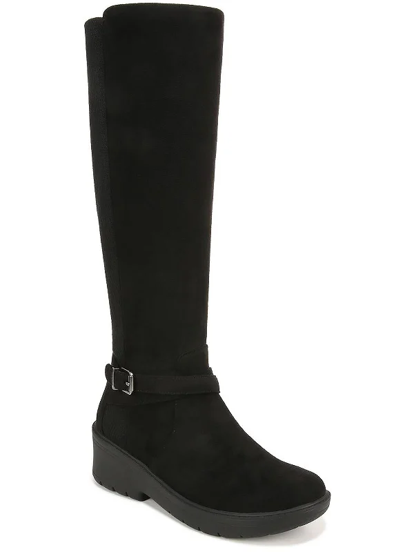 Womens Faux Suede Tall Knee-High Boots Hemp - Material Shoe Style  