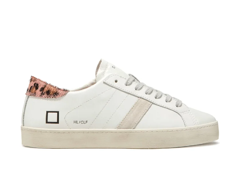 Women's Hill Low Calf Sneaker In White Edwardian Shoe Look  