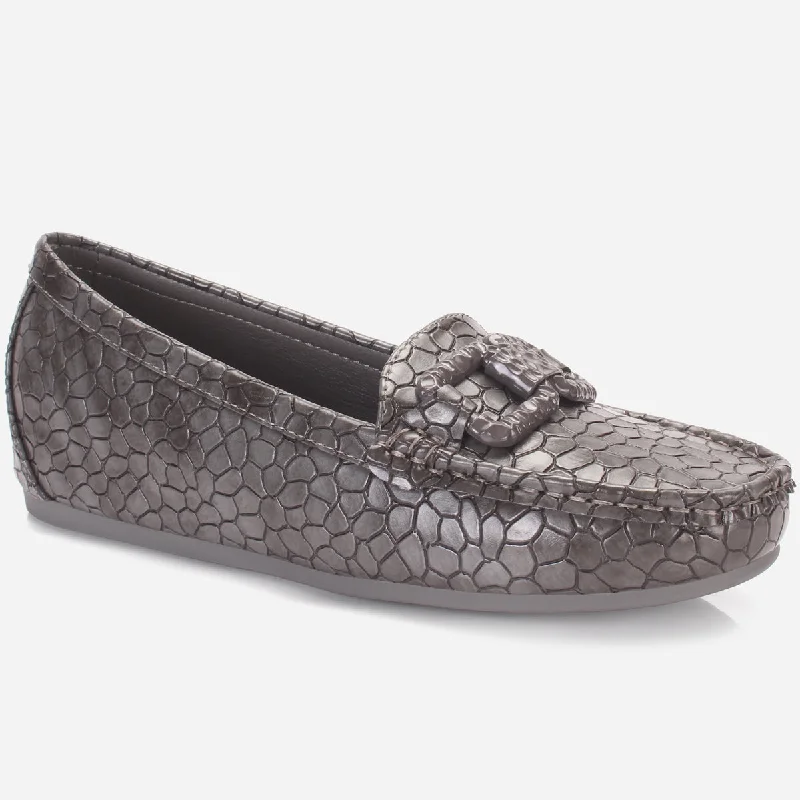 Womens "NOOHRY" Wedge Comfy Slide In Moccasins Inflatable Shoe Look 