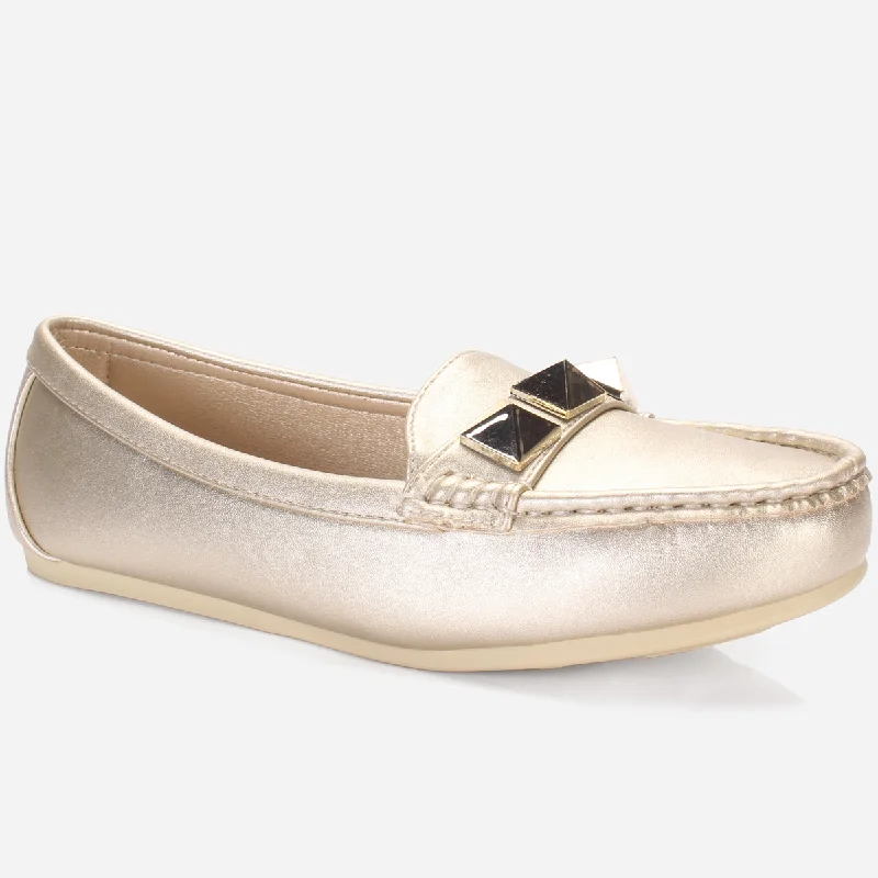 Womens "ORPHIA" Flat Comfy Slide In Moccasins Waterproof Hiking Boot Design  