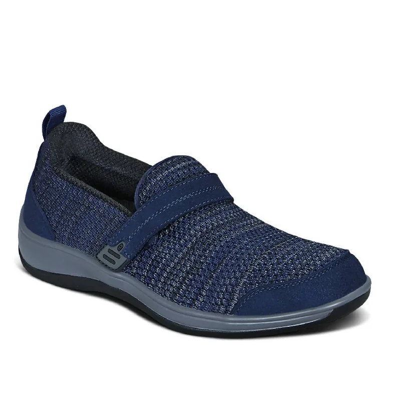 Women's Quincy Casual Shoes - Medium Width In Blue Ivy League - Inspired Derby Look 