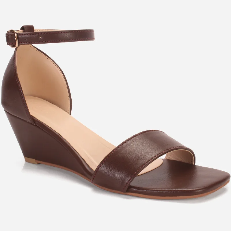Women's "XAVIER" Wedge Heel Sandals Lightweight Tennis Sneaker Look  