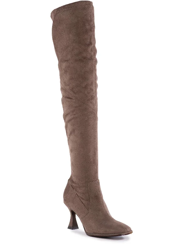 You Or Me Womens Faux Suede Tall Over-The-Knee Boots Lightweight Tennis Sneaker Look  
