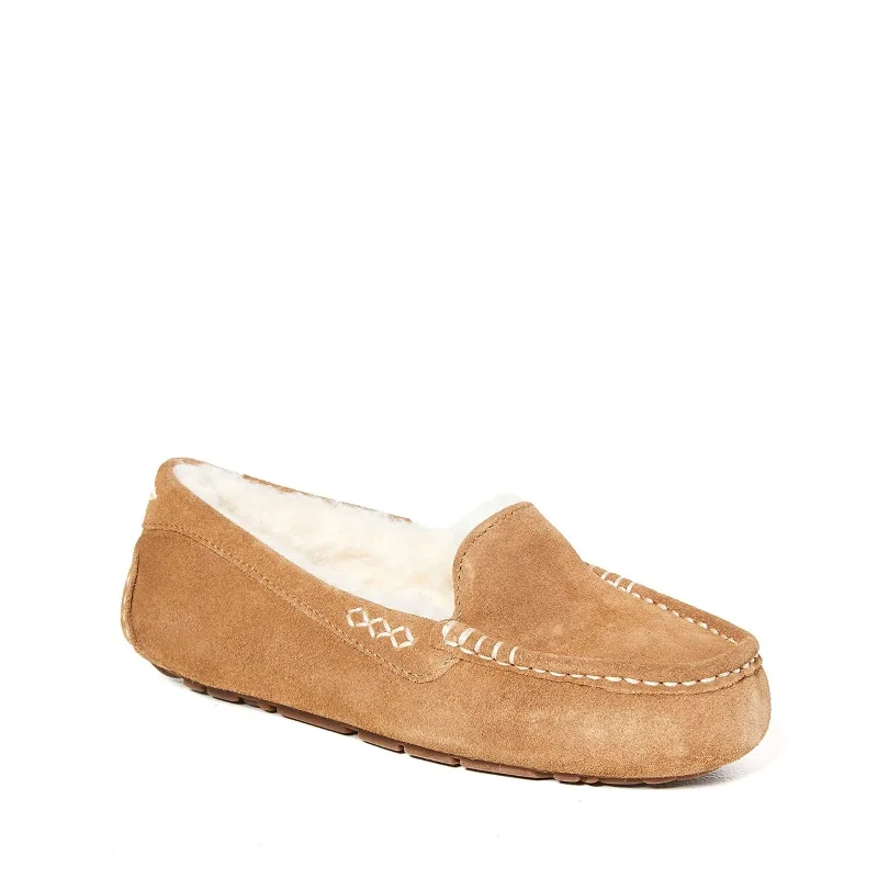 Women's Shoes UGG ANSLEY Suede Indoor/Outdoor Moccasin Slippers 1106878 CHESTNUT Distressed Leather Shoe Style Women's Shoes UGG ANSLEY Suede Indoor/Outdoor Moccasin Slippers 1106878 CHESTNUT Distressed Leather Shoe Style