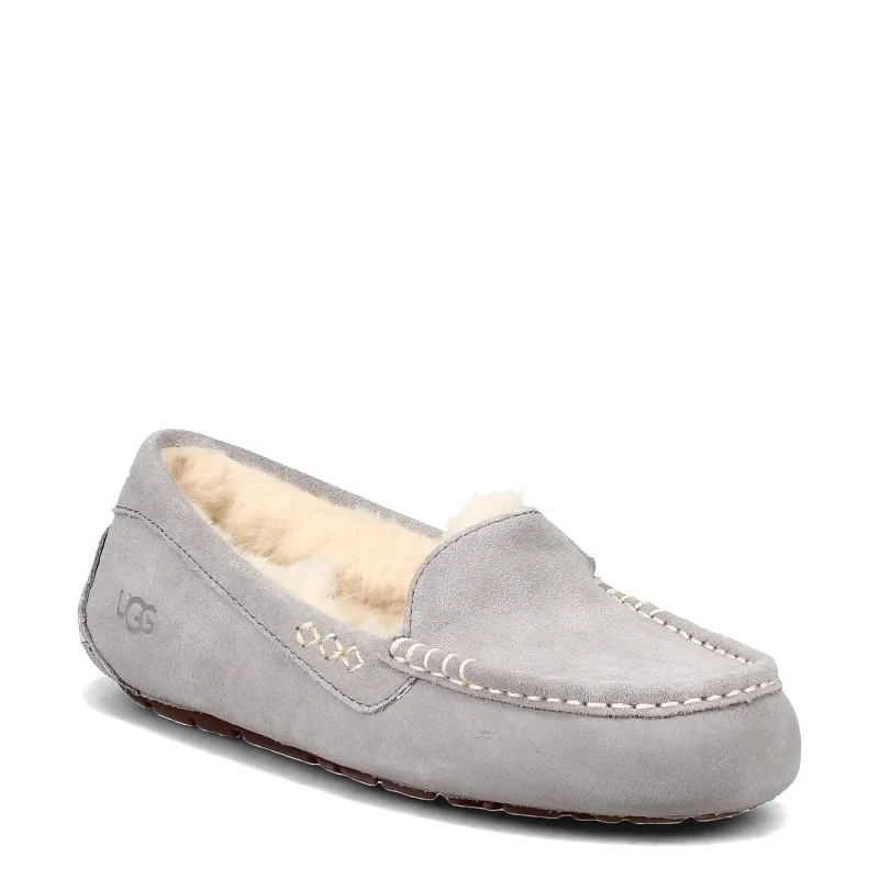 Women's Shoes UGG ANSLEY Indoor/Outdoor Moccasin Slippers 1106878 LIGHT GREY Rubber - Sole Plimsoll Look Women's Shoes UGG ANSLEY Indoor/Outdoor Moccasin Slippers 1106878 LIGHT GREY Rubber - Sole Plimsoll Look