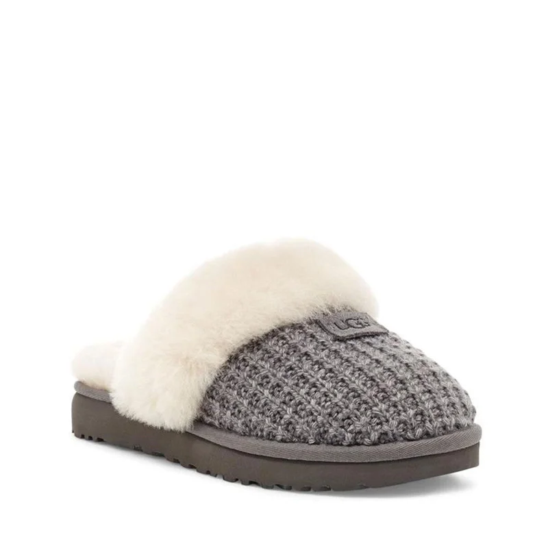 Women's Shoes UGG COZY Knit Platform Slide Slippers 1117659 CHARCOAL Artisan - Crafted Loafer Style Women's Shoes UGG COZY Knit Platform Slide Slippers 1117659 CHARCOAL Artisan - Crafted Loafer Style