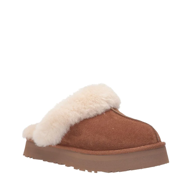 Women's Shoes UGG DISQUETTE Platform Sheepskin & Suede Slippers 1122550 CHESTNUT Quick - Dry Hiking Shoe Style Women's Shoes UGG DISQUETTE Platform Sheepskin & Suede Slippers 1122550 CHESTNUT Quick - Dry Hiking Shoe Style