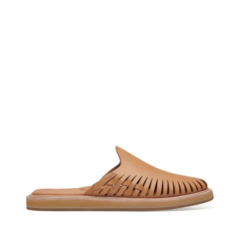 Women's Shoes Sanuk YOU HUARACHE Leather Slip On Mules 1127292 TAN Embroidered Cowboy Boot Design Women's Shoes Sanuk YOU HUARACHE Leather Slip On Mules 1127292 TAN Embroidered Cowboy Boot Design