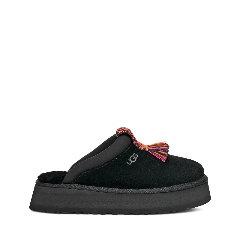 UGG Women's TAZZLE Slipper, Black Leather Driving Shoe Style  