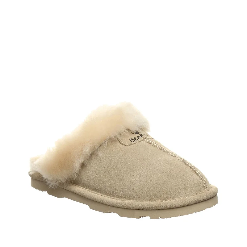 Women's Shoes Bearpaw LOKI II Scuff Suede Slippers 671W OAT Moccasin Soft - Sole Style  