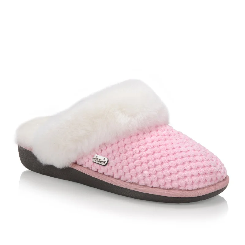 Alexa Women's Slipper (Pink) Metallic Trim Shoe Design  