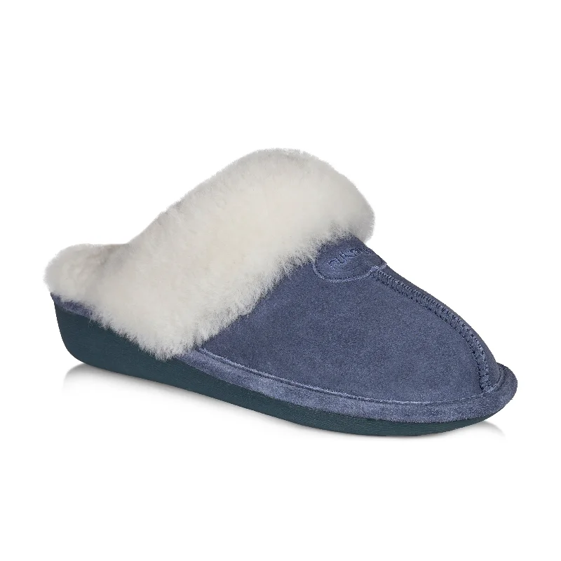 Becca Women's Slipper (Denim Blue) Patchwork Shoe Aesthetic  