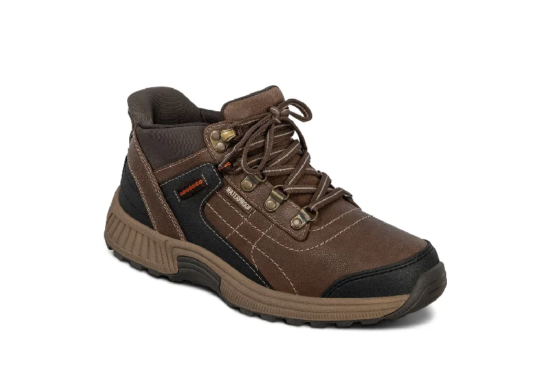 Carmel Hands-Free Waterproof - Brown Combat - Inspired Military Boot Look  