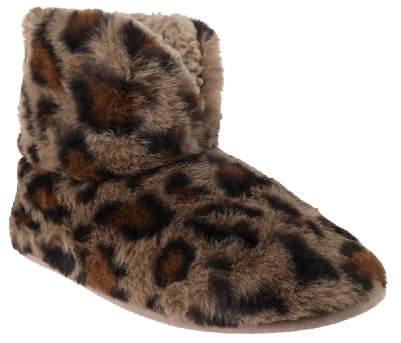 Ladies Faux Fur Boot Slipper Moccasin Soft - Sole Style  