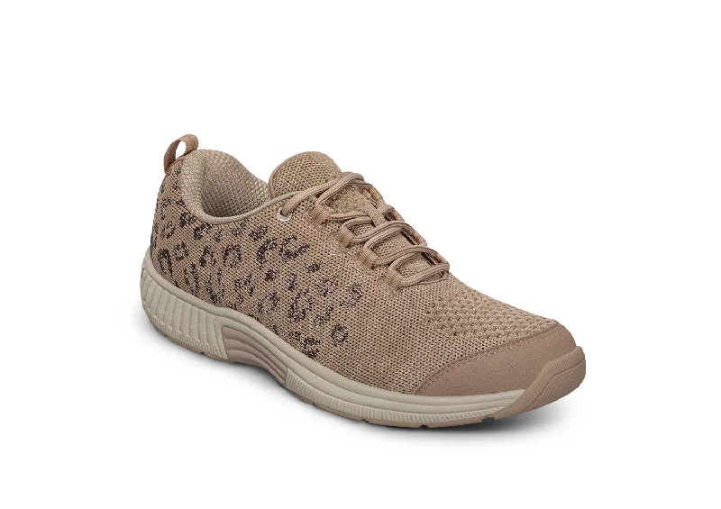 Coral - Beige Leopard British Gentleman Oxford Style  