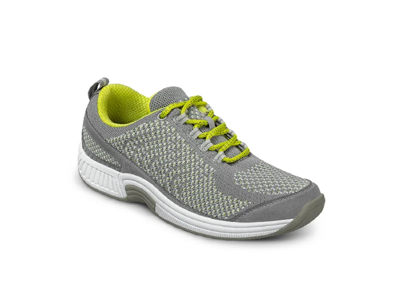 Coral - Gray Performance Running Sneaker Look  
