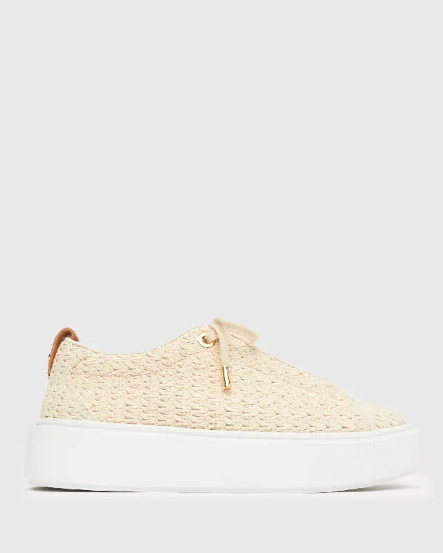 GENOVA Raffia Leather Sneakers Hiking Boot Durability Style  