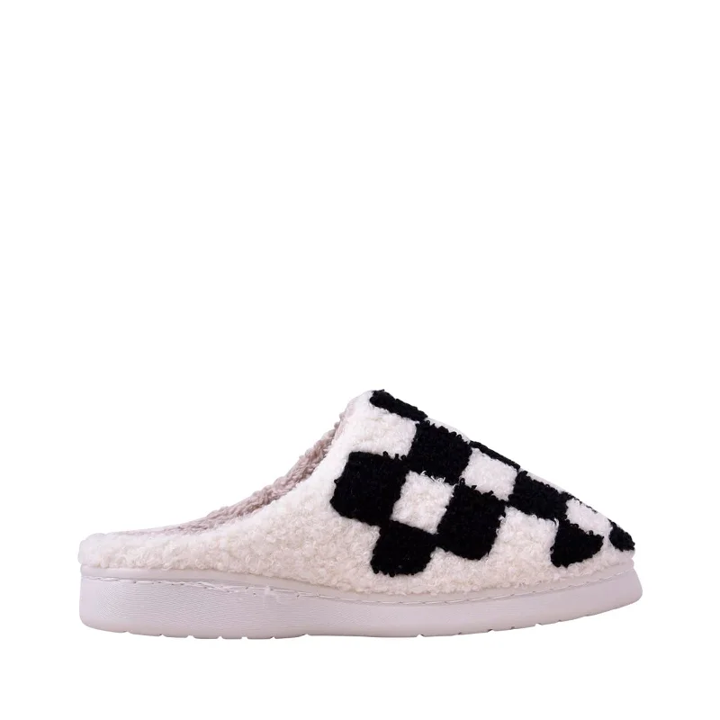 MIA Cozi Women's Push Slippers Shoes BWK Black/White Size Loose - Fit Slipper Style  
