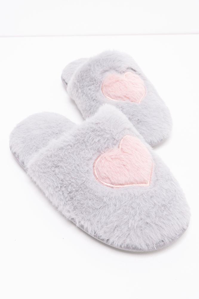 Heart Slipper Grey Wingtip Oxford Design 