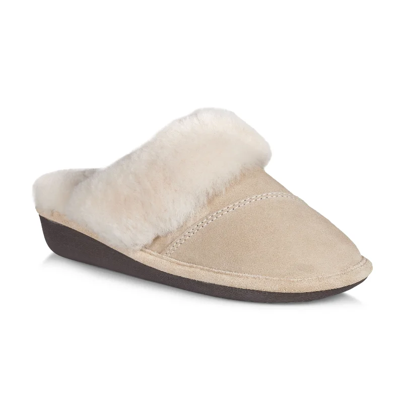 Joy Women's Slipper (Beige) Artisan - Crafted Loafer Style  