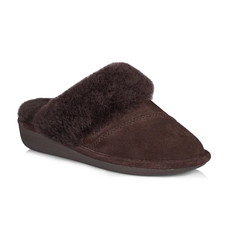 Joy Women's Slipper (Chocolate) Sustainable Shoe Design  